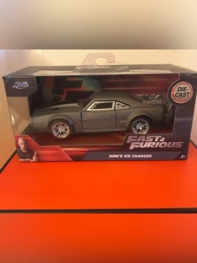 Dom's Ice Charger Movie Muscle Car, Semi Gun Metal Gray -1/24 Scale Diecast new